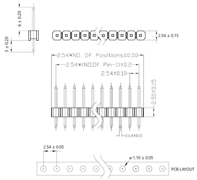 MTPINSST254 Dimensions