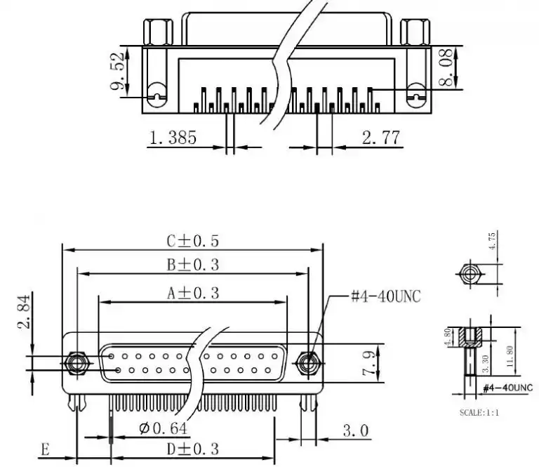 DSUB CONNECTORS for Communications dimension